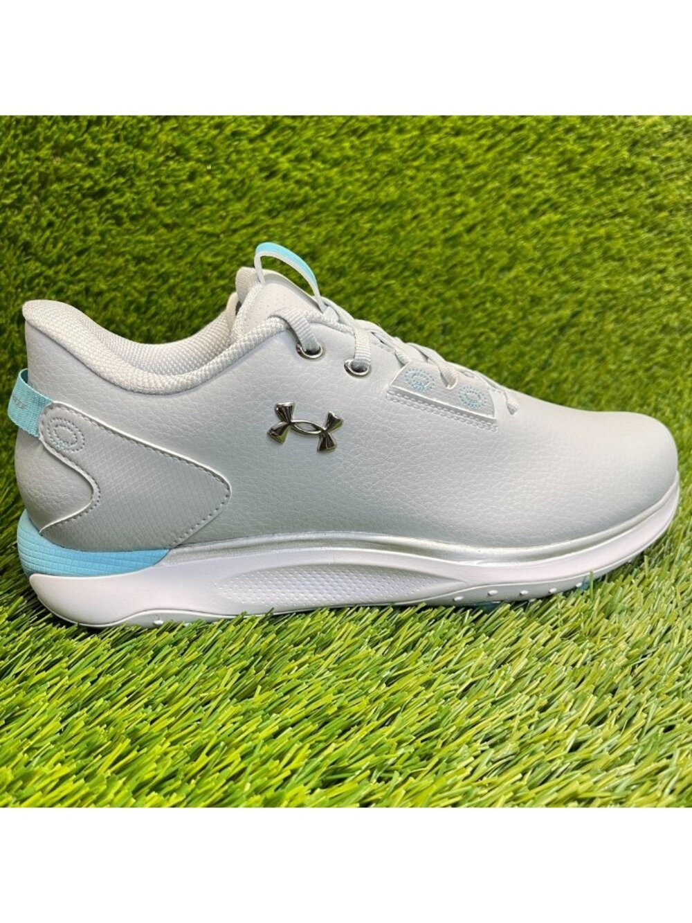 Under Armour Drive Fade 2 Womens Size 8D Gray Blue Leather Spikeless Golf Shoes